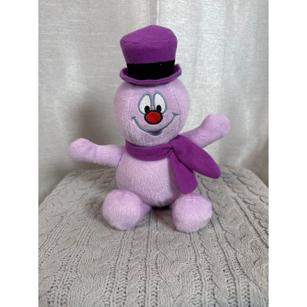 Frosty the Snowman purple Plush Toy Purple Hat‎ Scarf Stuffed Animal